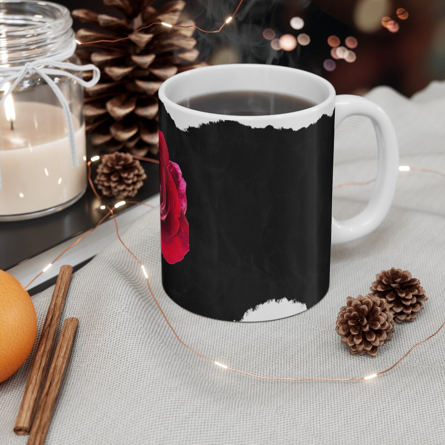 11 oz Mug with Rose