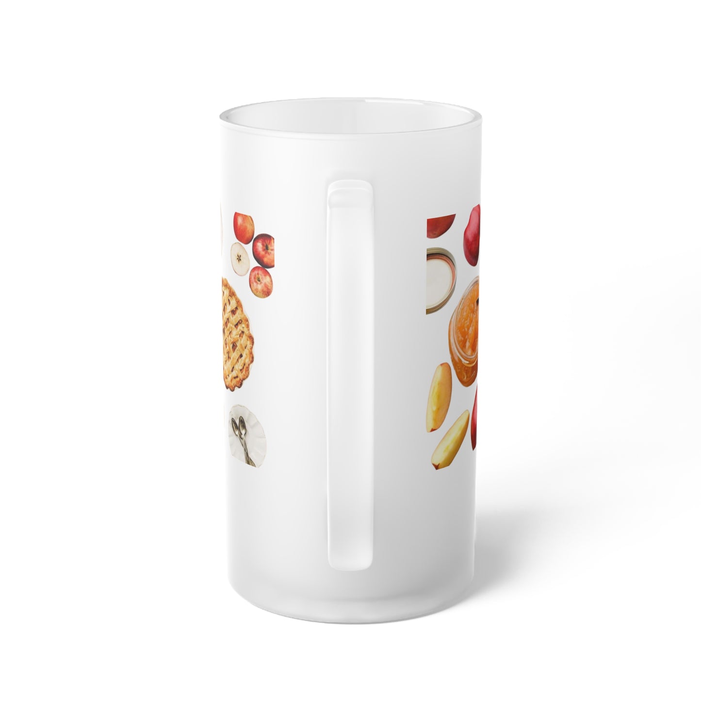 HAVE FUN WITH 16 OZ FROSTED GLASS BEER MUG - A DESIGNED FROM HELEN PHAM