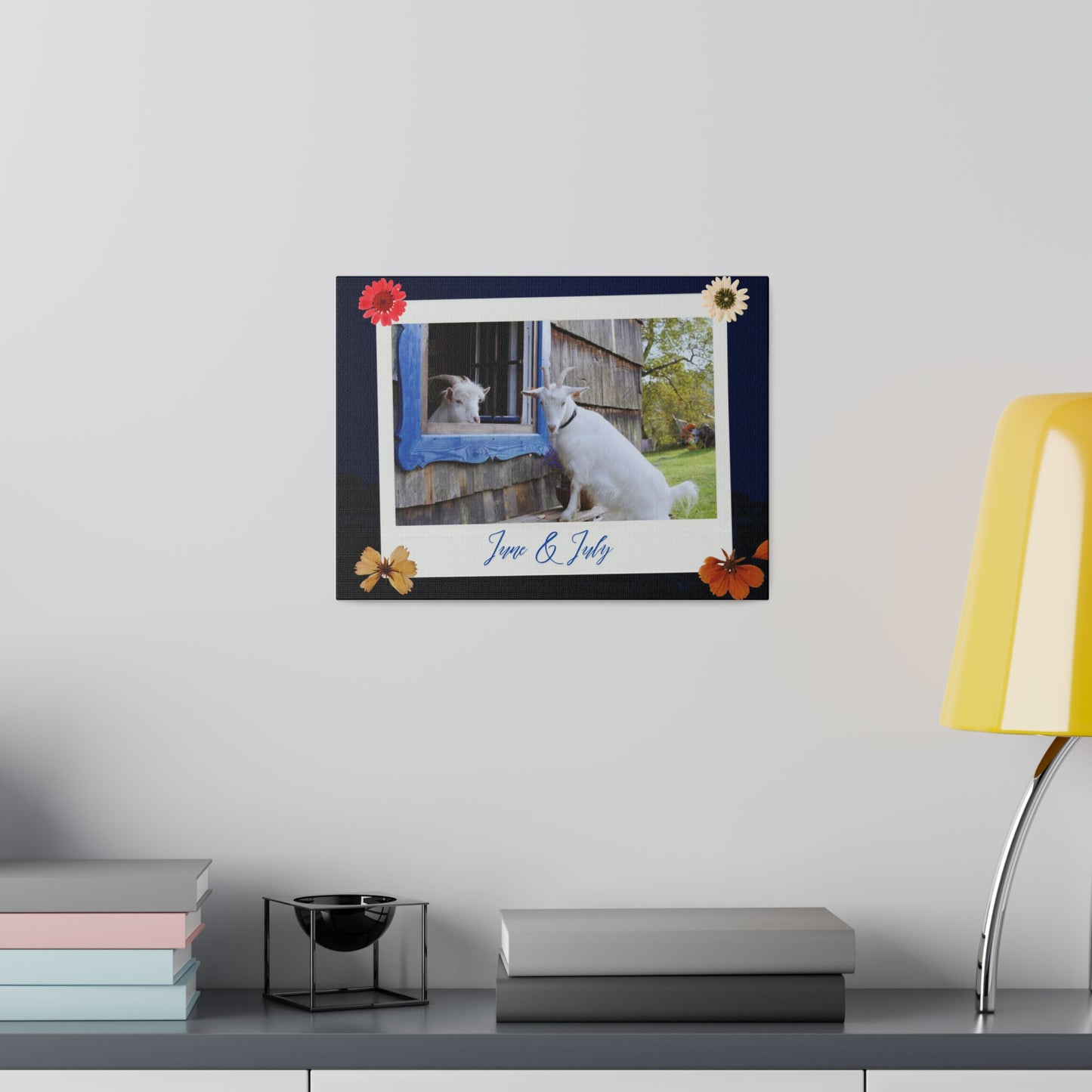 Canvas with cute Goats - Brightens up any room and office