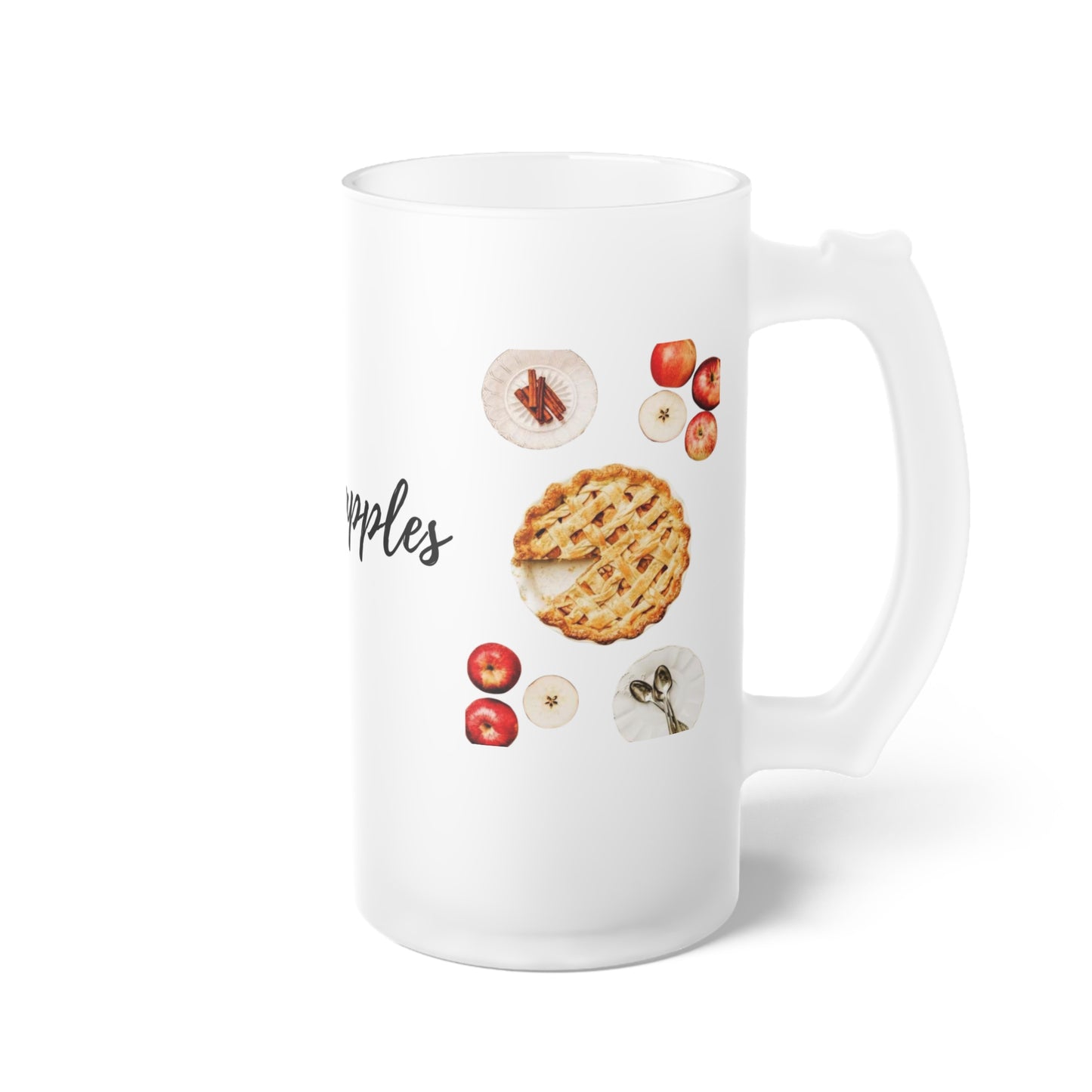 HAVE FUN WITH 16 OZ FROSTED GLASS BEER MUG - A DESIGNED FROM HELEN PHAM