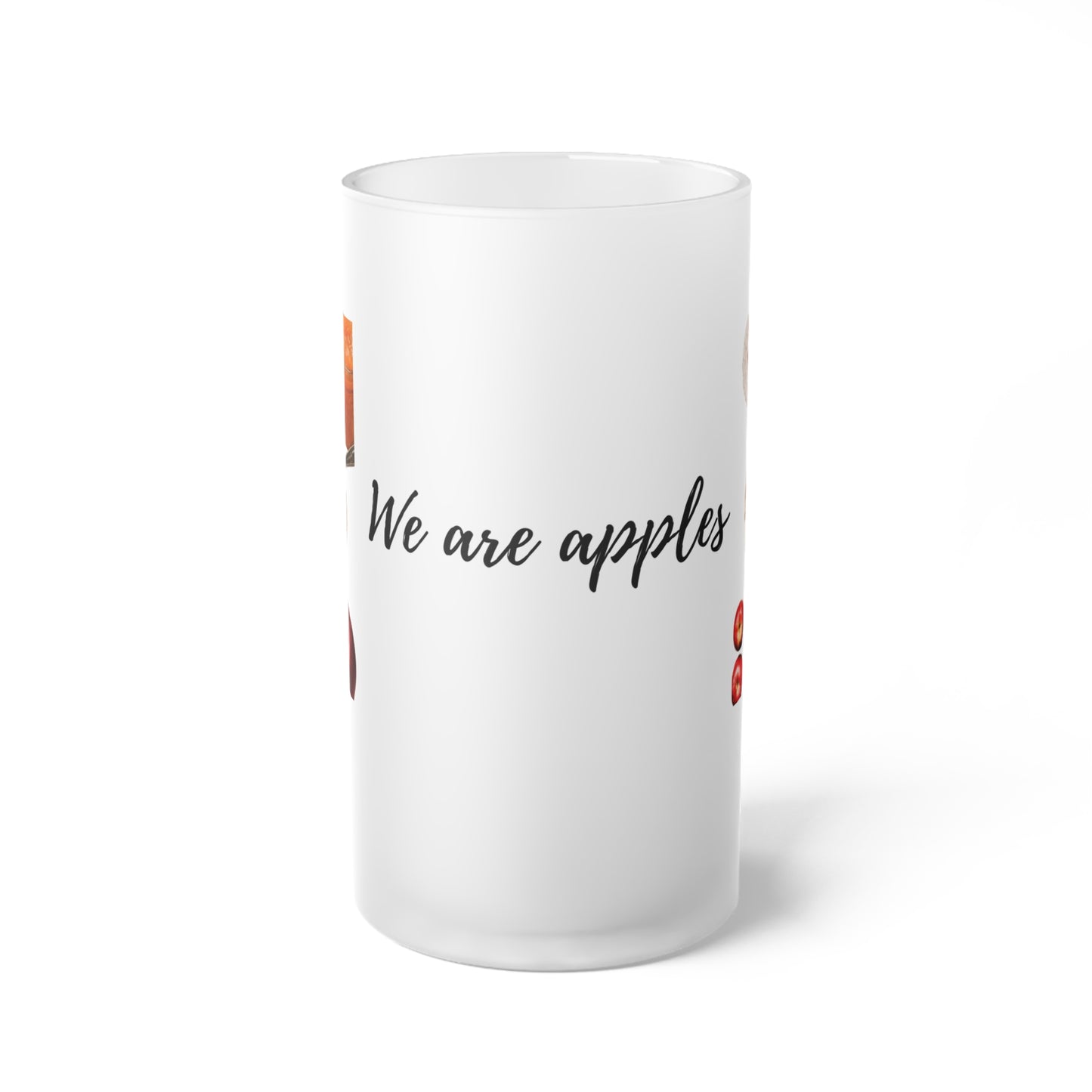 HAVE FUN WITH 16 OZ FROSTED GLASS BEER MUG - A DESIGNED FROM HELEN PHAM
