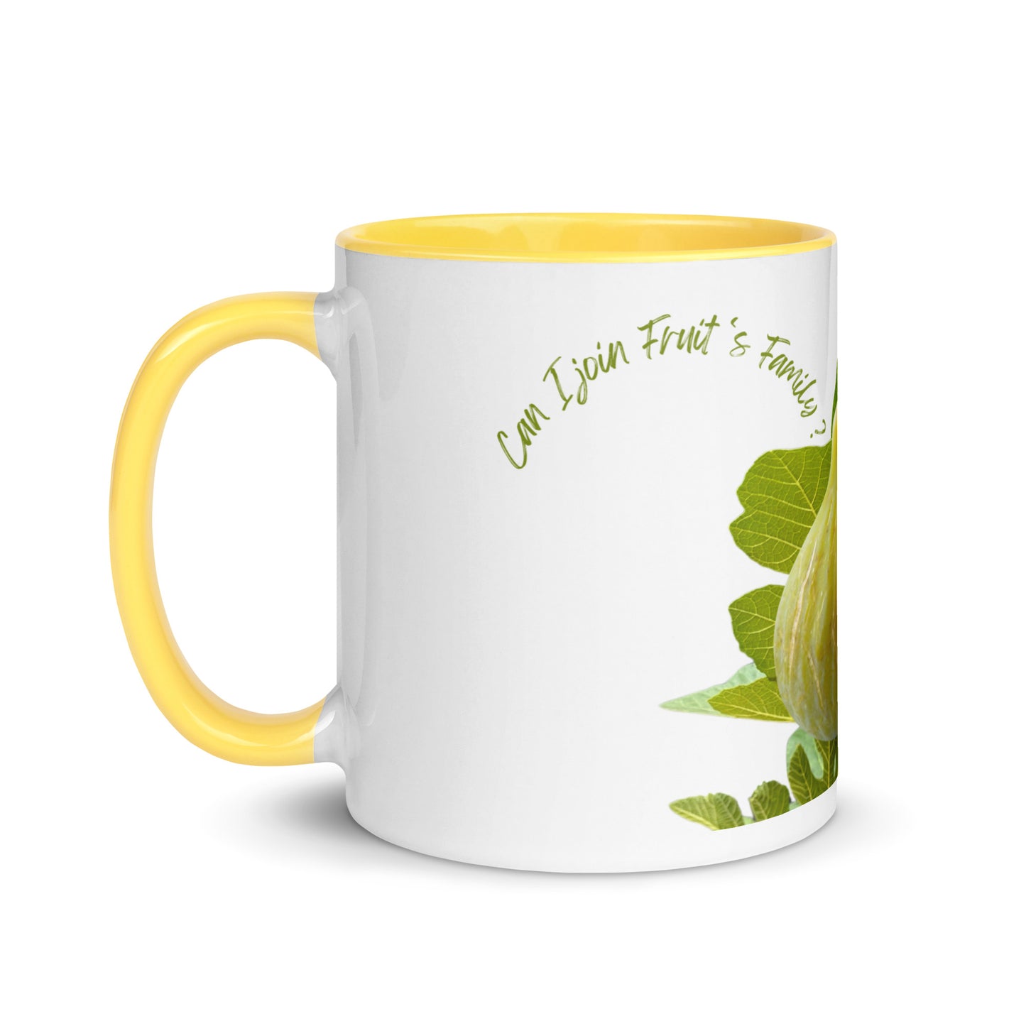 Designed from Helen Pham - White Madeira Fig Mug with Color Inside