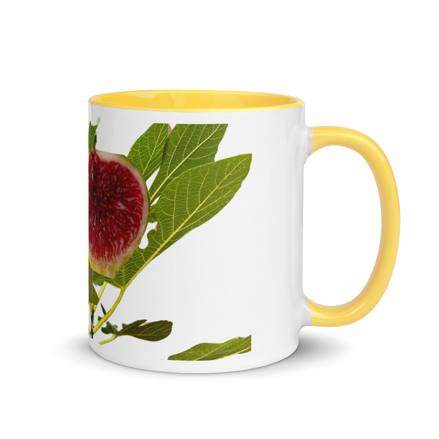 Designed from Helen Pham - White Madeira Fig Mug with Color Inside