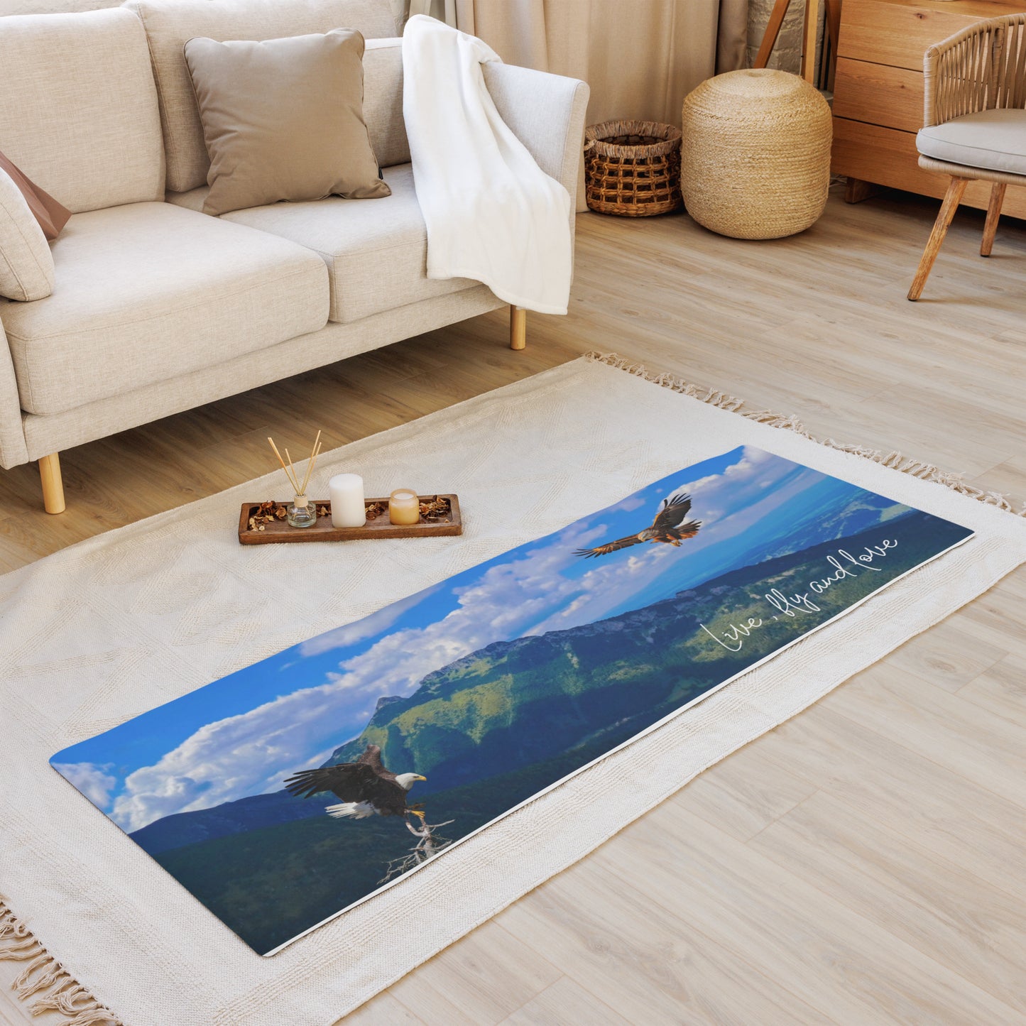 Very nice Yoga mat - exercise mat with Eagle
