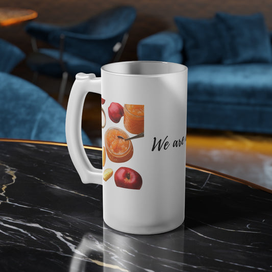 HAVE FUN WITH 16 OZ FROSTED GLASS BEER MUG - A DESIGNED FROM HELEN PHAM