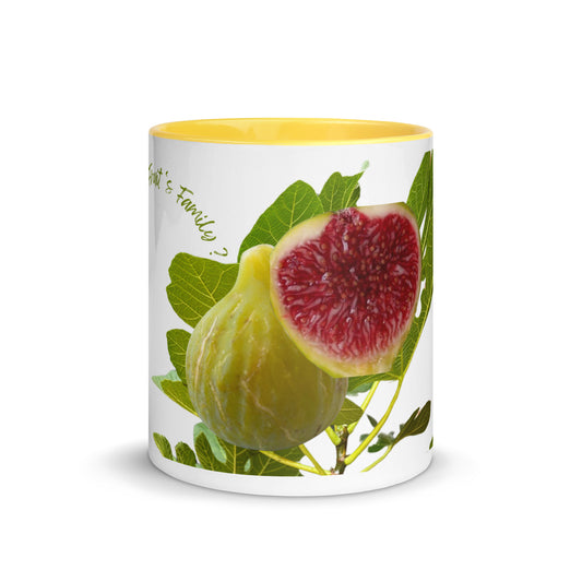 Designed from Helen Pham - White Madeira Fig Mug with Color Inside